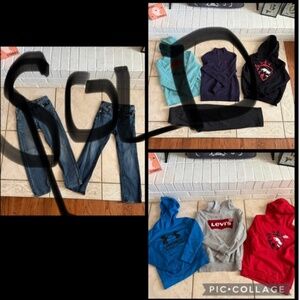 Boys jeans and sweatshirts 9 piece lot